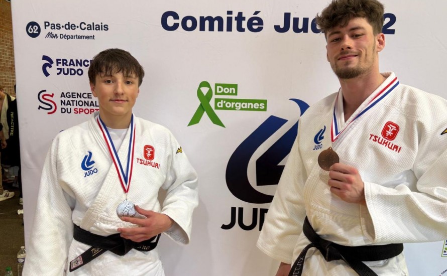Championnat Départemental Seniors 3 qualifiés pour le Tsukuri:  Médaille d'argent pour Arno et médaille de bronze pour Paul